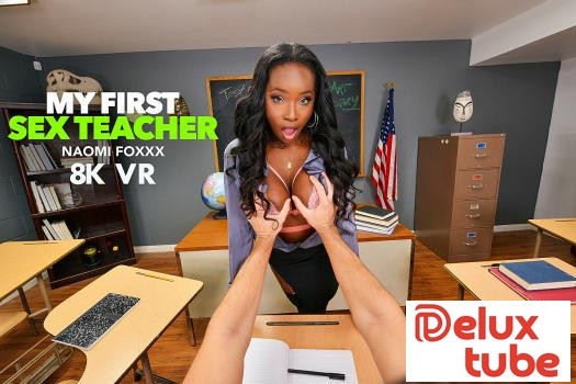 [ Naughty America ] Professor Naomi Foxxx gets hot and horny for her big dick student when everyone leaves the classroom - VR