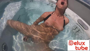 Rooftop Jacuzzi Underwater Dildo Masturbating Gabriela Lati Wet Self Love