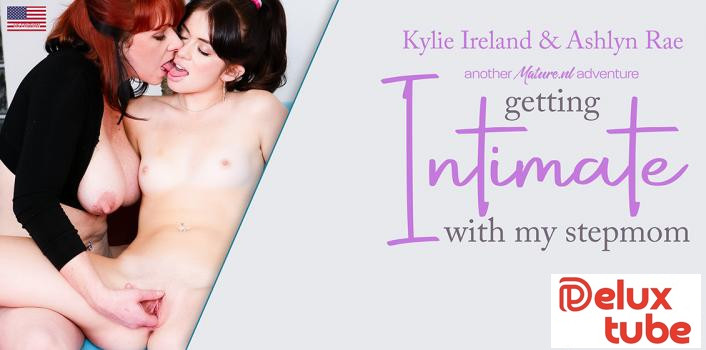 [ Mature NL ] Teeny Ashlyn Rae gets her first lesbian experience from her hot stepmom Kylie Ireland