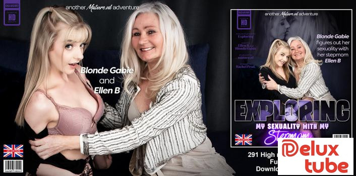 [ Mature NL ] British hot Blonde Gabie explores her sexuality with her naughty stepmom Ellen B.