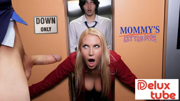 [ Mommy’s Little Man ] Hot Boss Vanessa Cage Is the Perfect MILF for an Elevator Fuck!