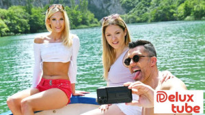 Passport To Paradise Chapter 1: Insatiable Girlfriends Candee Licious And Rebecca Volpetti Share A Strap - On While Vacationing