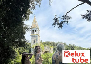 Abbie Storm aka Dora Cheri & Sammie - Naked Hiking On An Abandoned Island In The Adriatic Sea With Cheri Sam And Dora