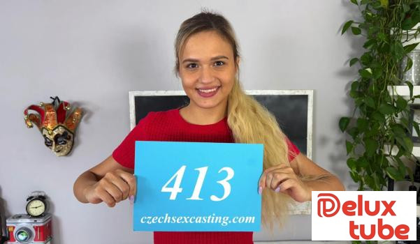 [ Czech Sex Casting ] Smiling blonde Russian babe works wonders with her pussy - E413